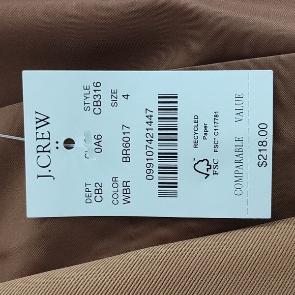 New JCREW Twill Double Breasted Blazer Size 4 - Picture 10 of 13